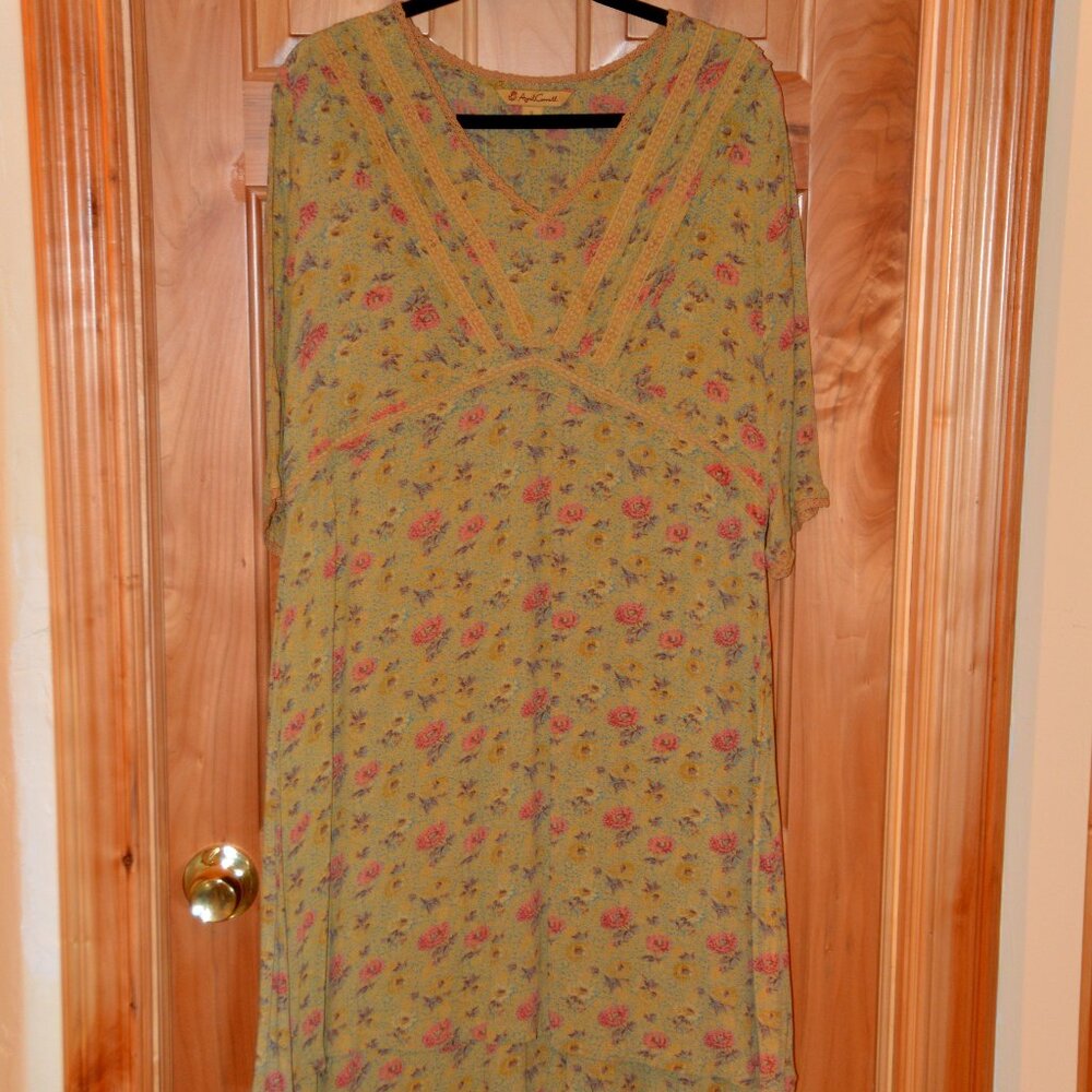 April Cornell crepe rayon dress XL